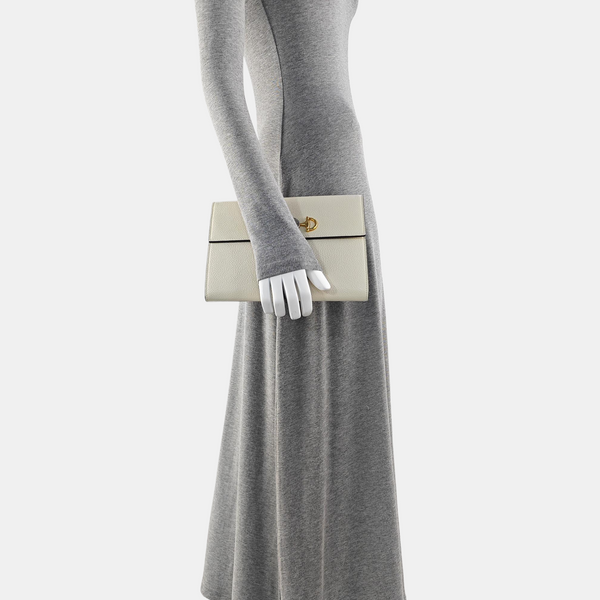Calfskin Clutch Beige