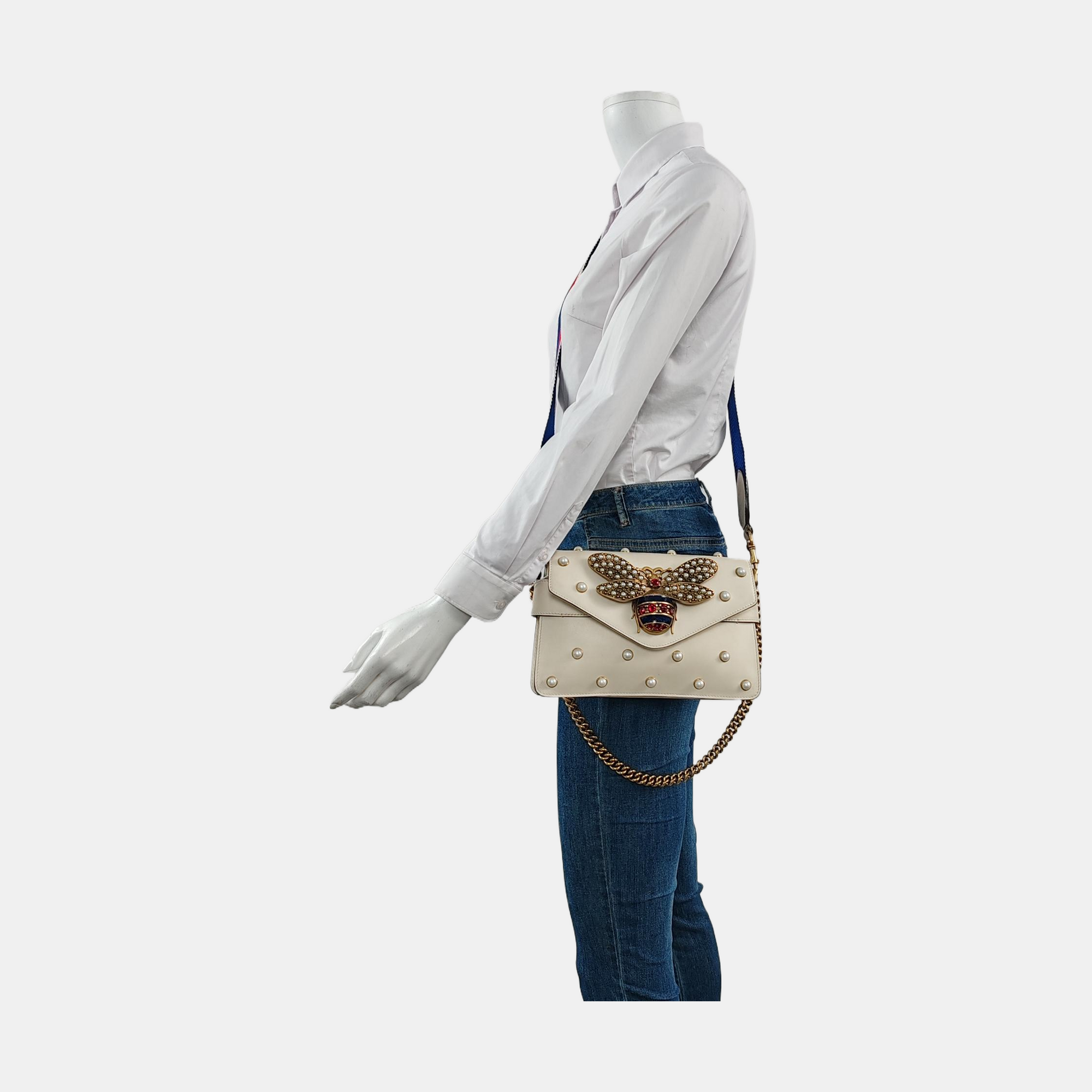 Queen Margaret Mini Calfskin White