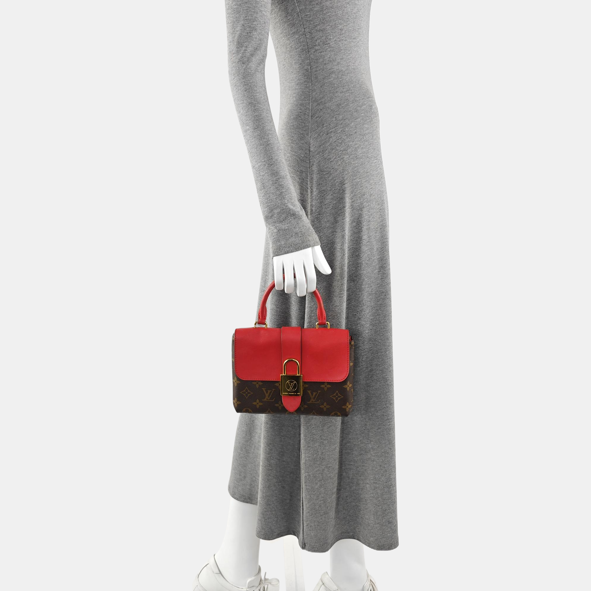 LOCKY BB Monogram Coated Canvas Red