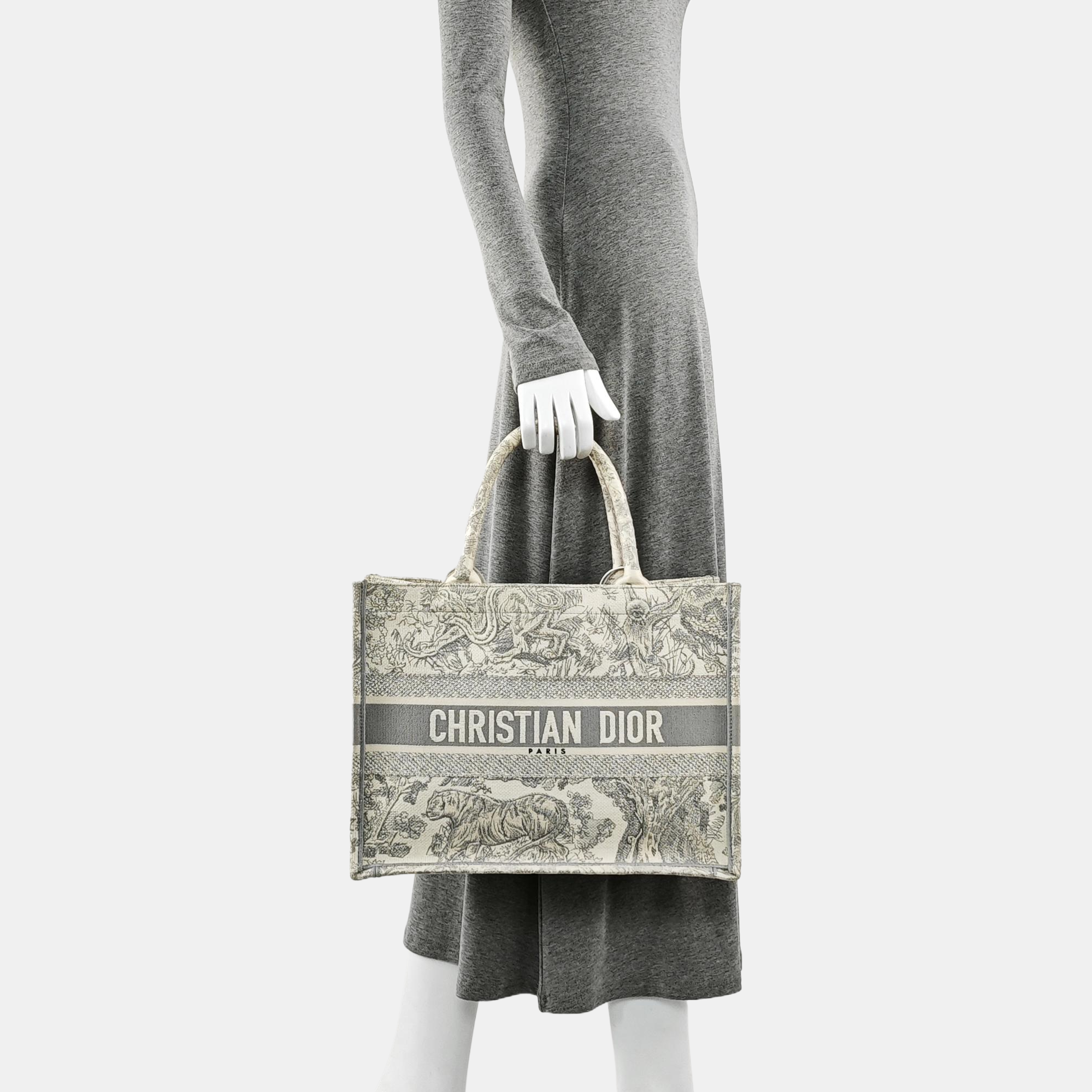 Book Tote Medium Fabric Gray