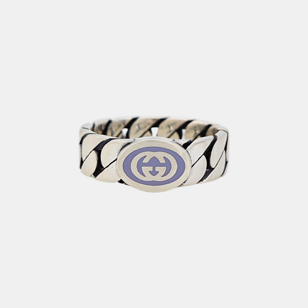 Interlocking G 925 Sterling Silver Ring HK 17