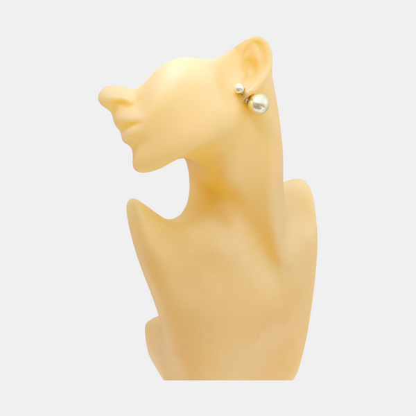 Dior Tribales Metal White Stud Earrings