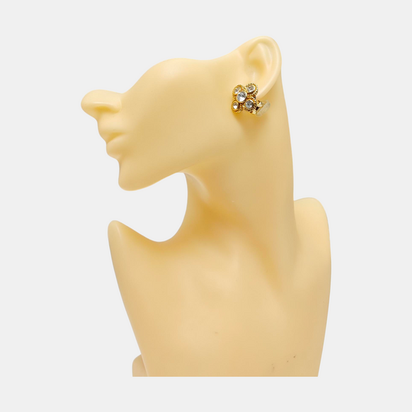 Metal Gold Clip On Earrings