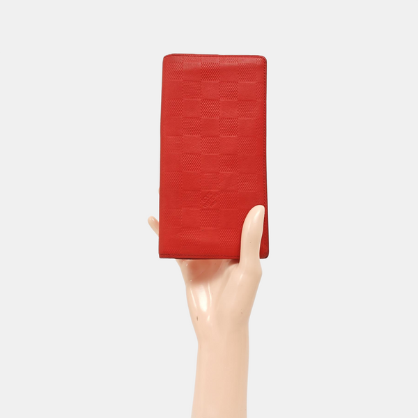 BRAZZA Damier Calfskin Red Wallet