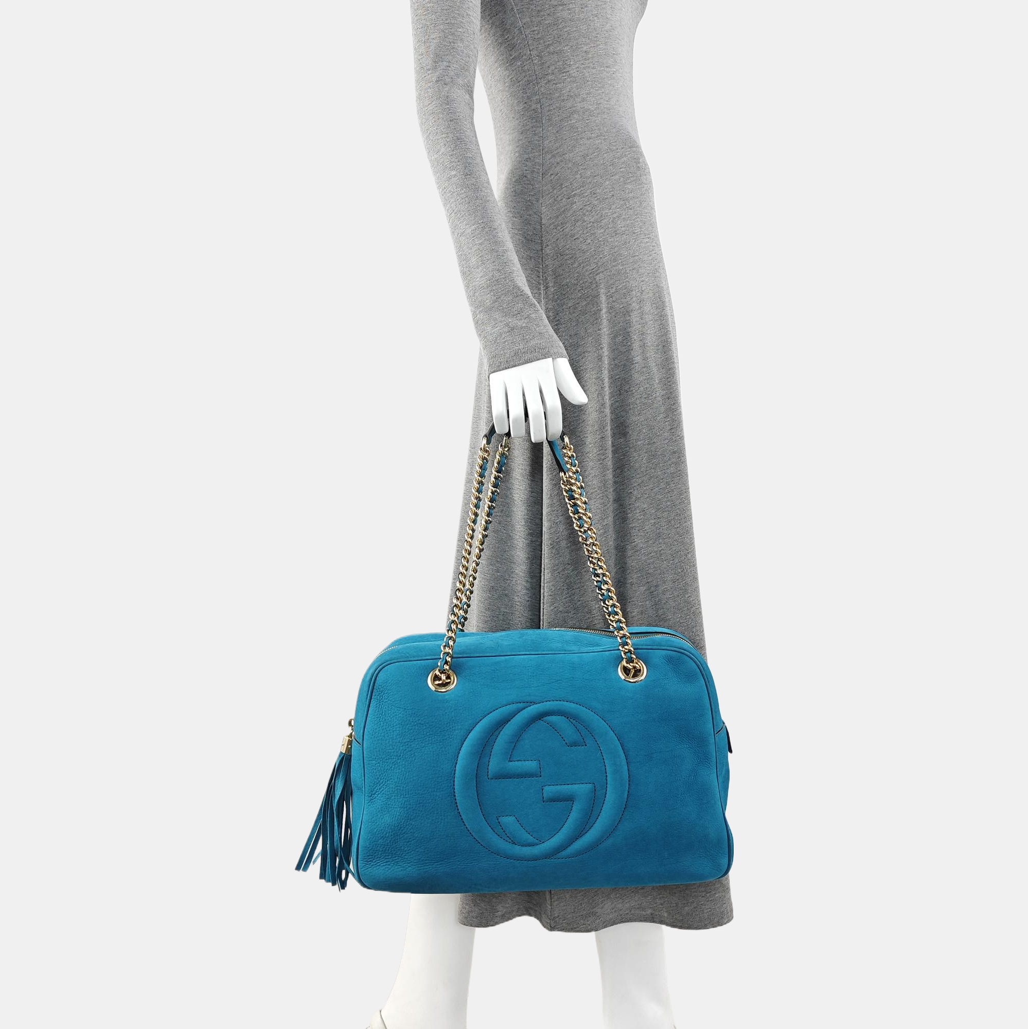 Soho Quilted Calfskin Blue