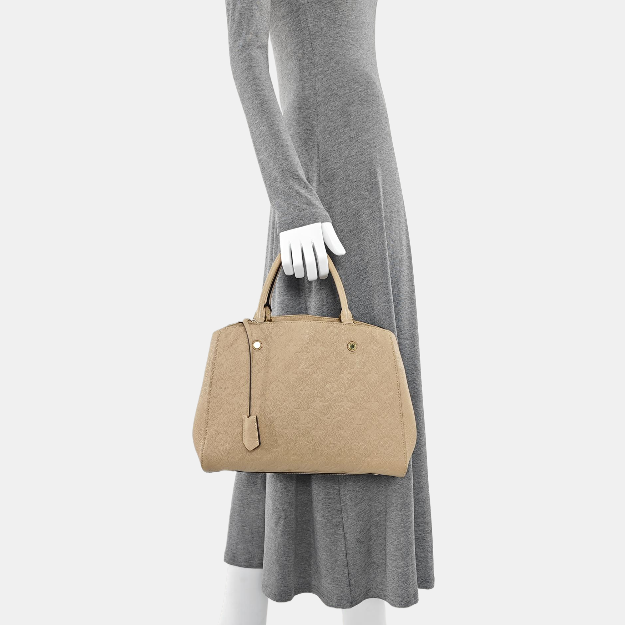 MONTAIGNE Monogram Calfskin Beige