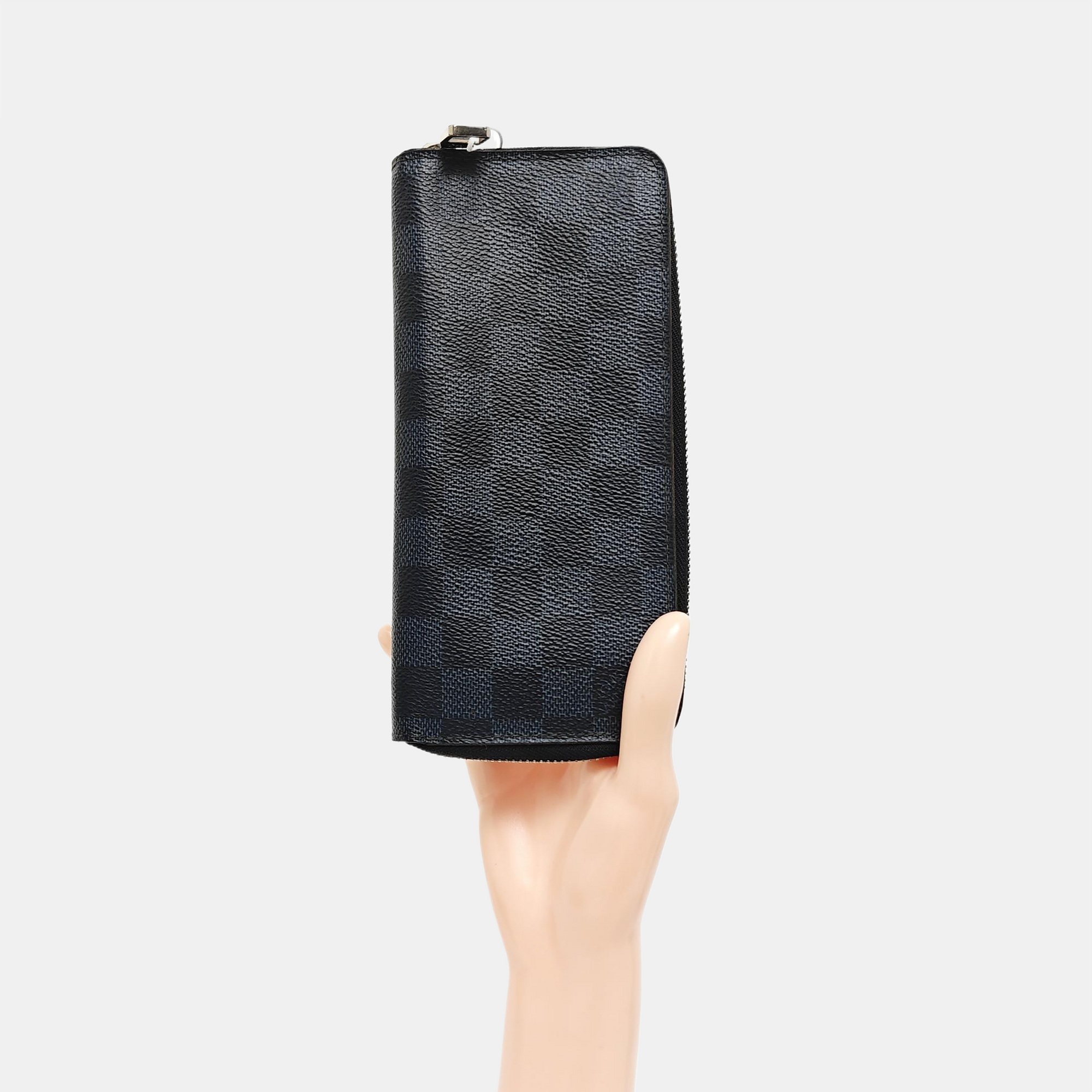 ZIPPY Damier Coated Canvas Blue Wallet