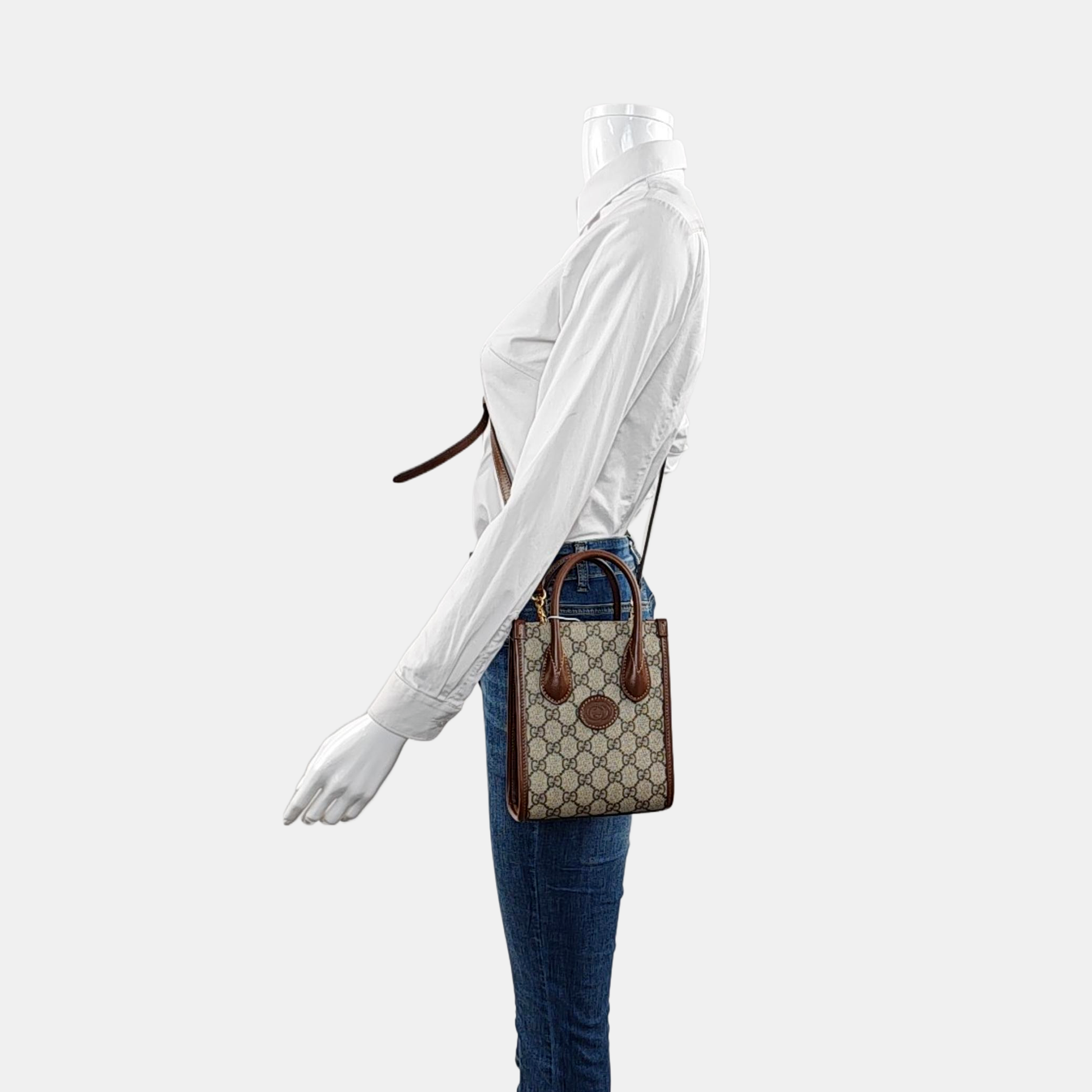 Retro Mini Monogram Coated Canvas Beige
