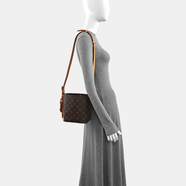 ALL IN BB Monogram Coated Canvas Brown