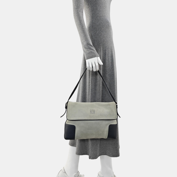 Suede Shoulder Bag Blue