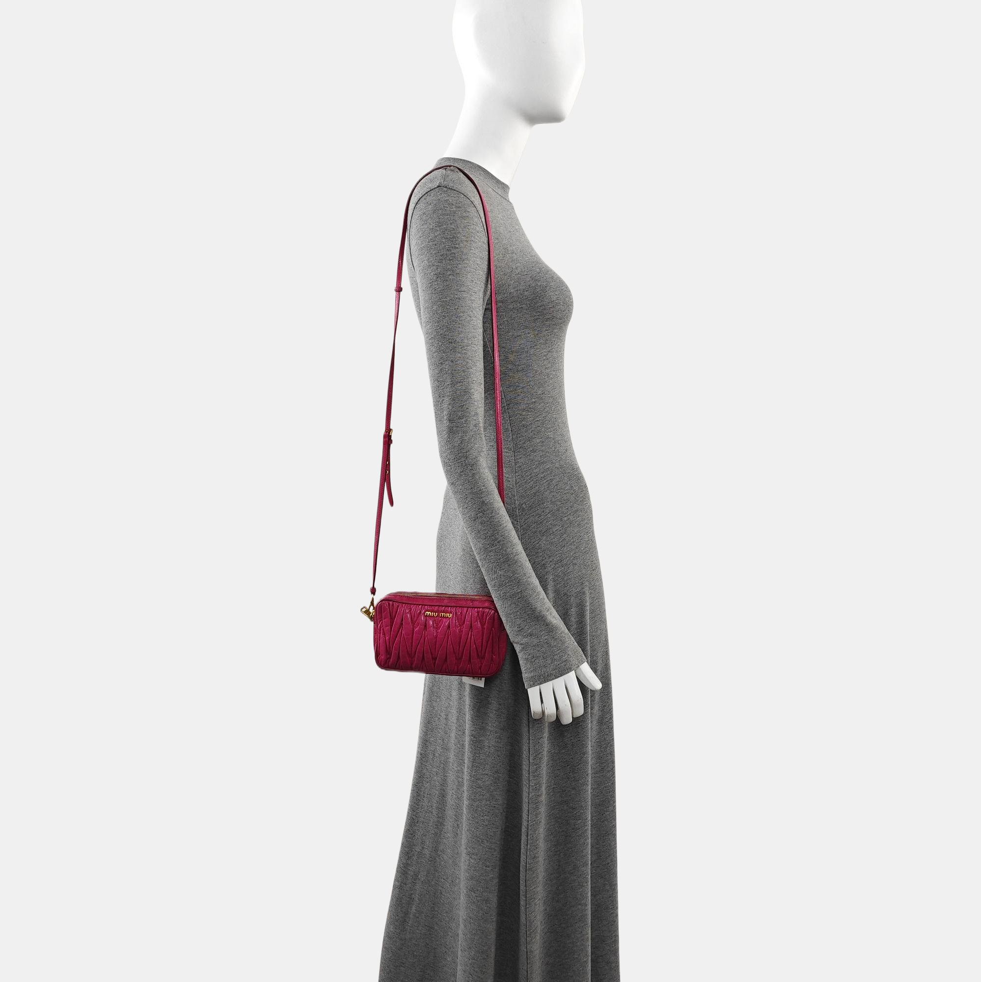 Quilted Lambskin Shoulder Bag Red
