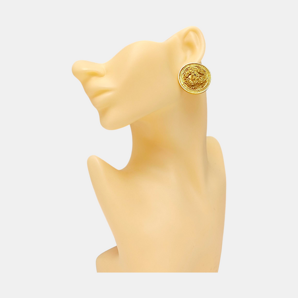 Metal Gold Clip On Earrings