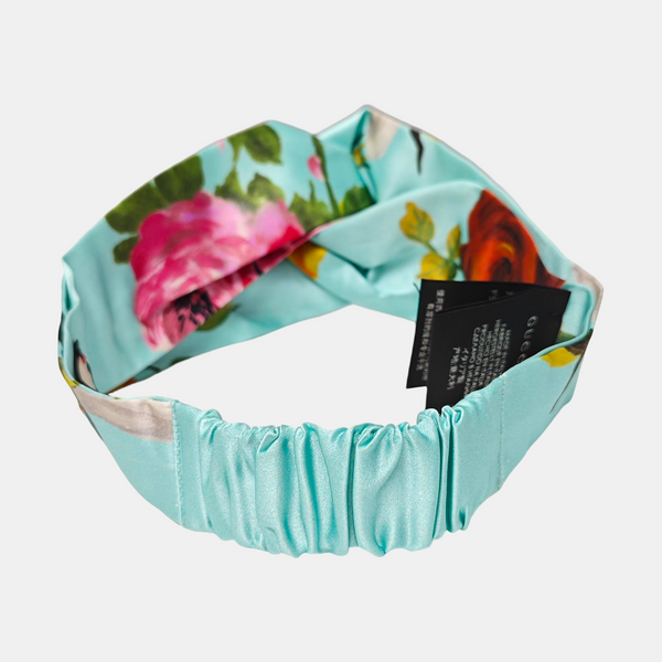 Mulberry Silk Headband Blue