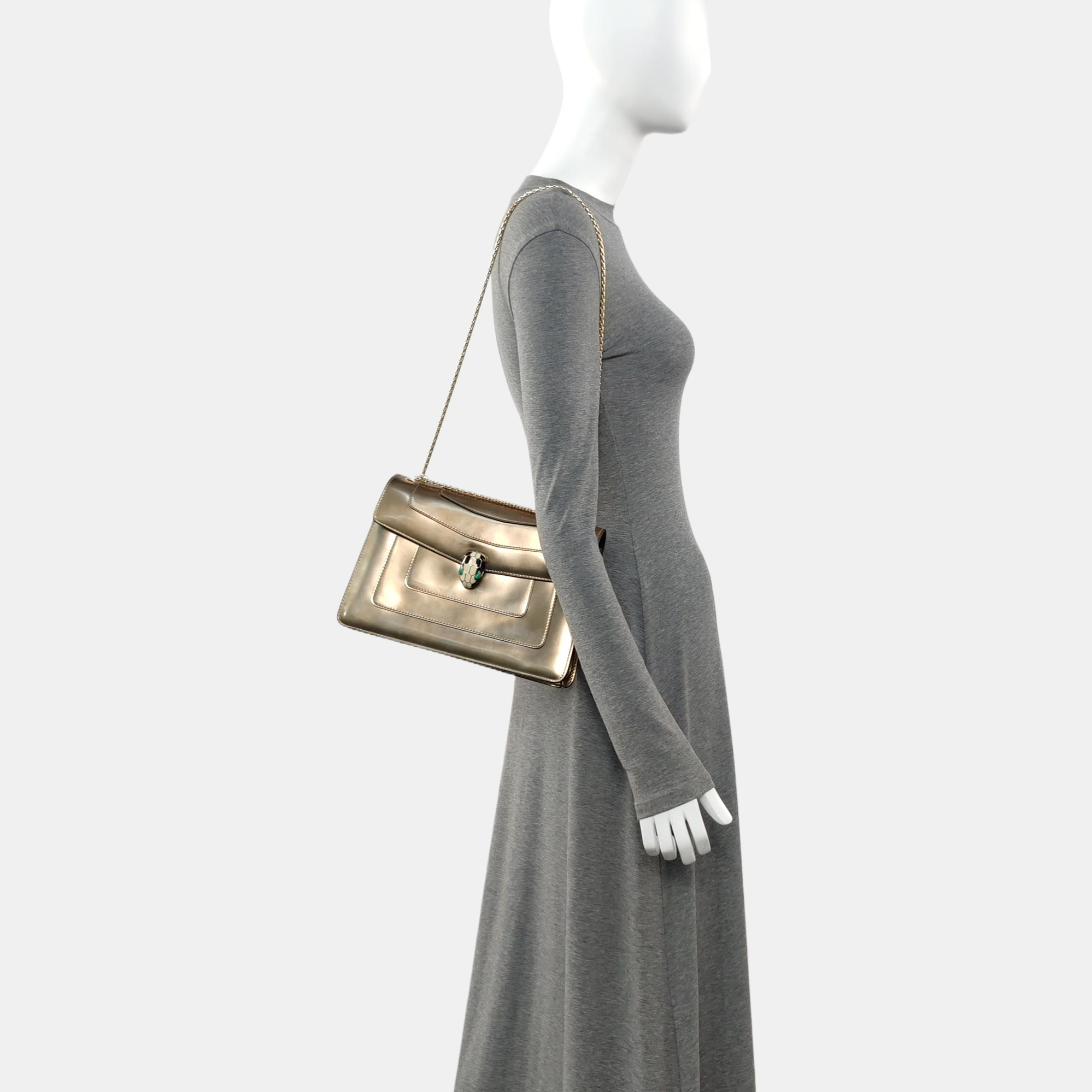 SERPENTI FOREVER Medium Calfskin Beige