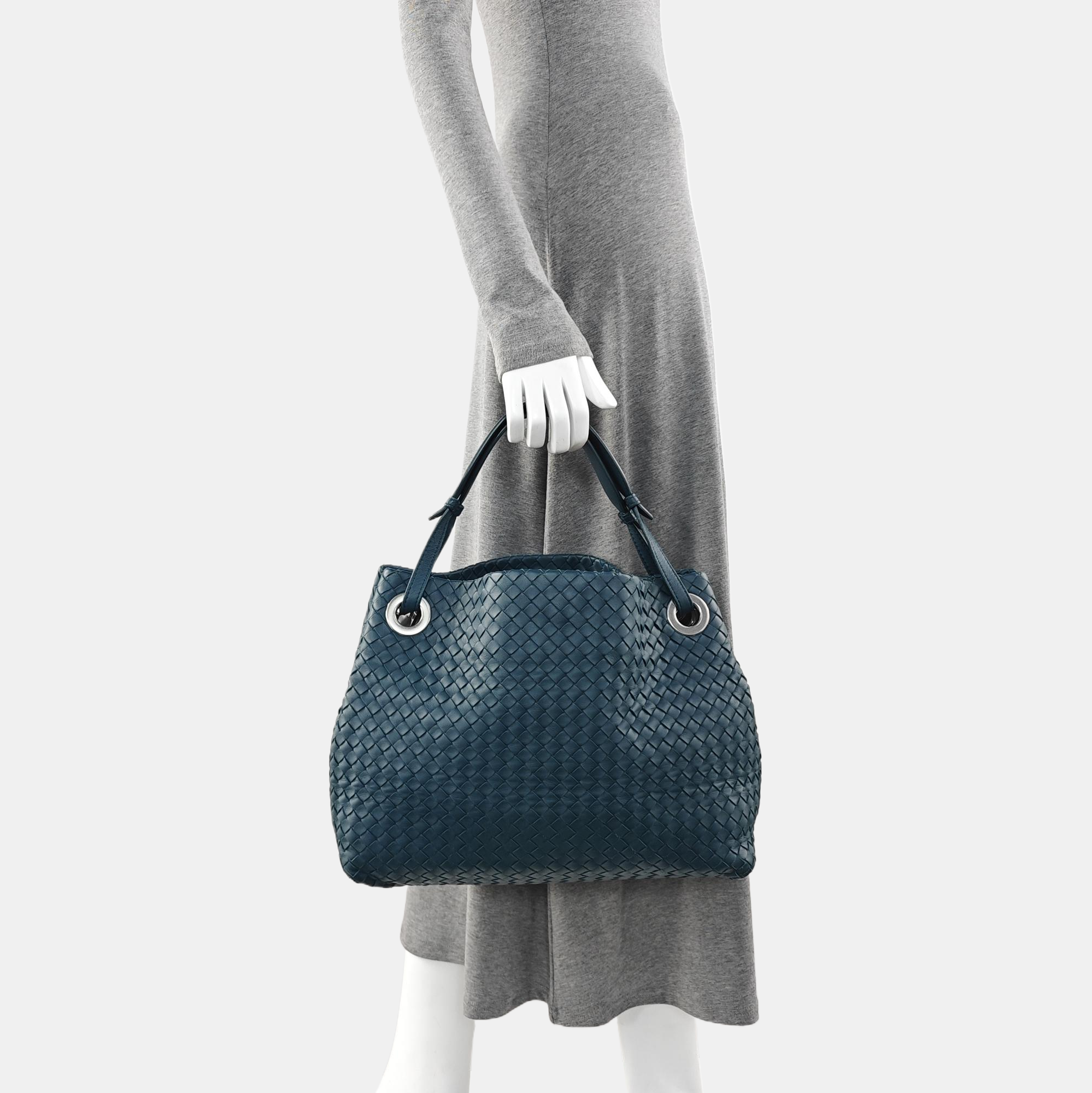 Lambskin Tote Bag Blue