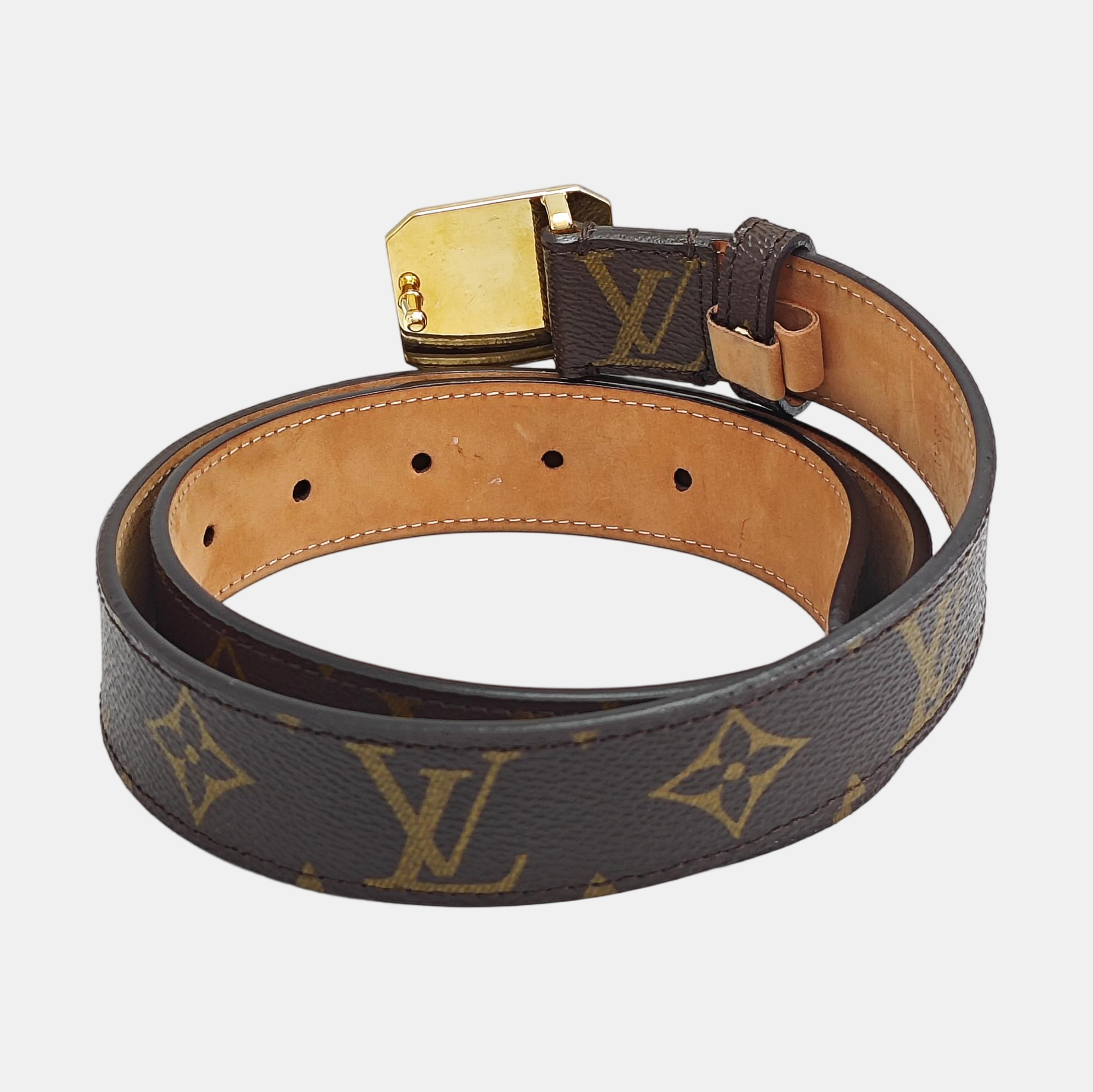 Coated Canvas Belt Brown
