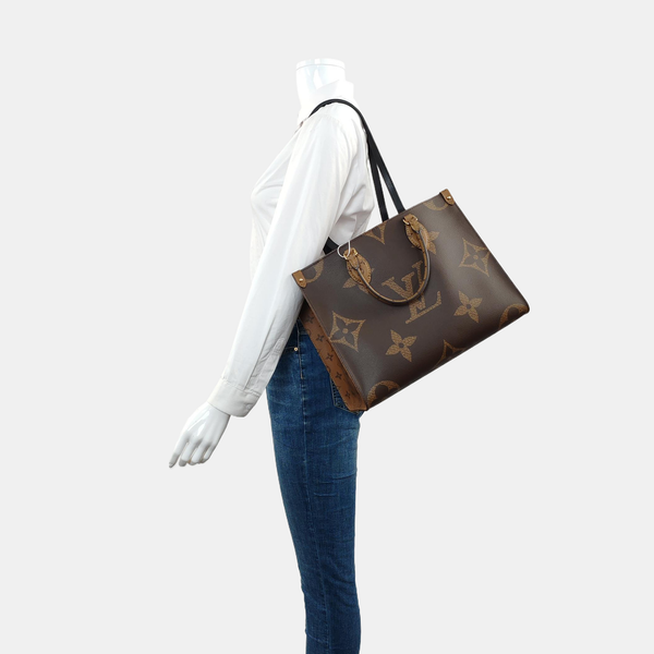 ONTHEGO MM Monogram Coated Canvas Brown