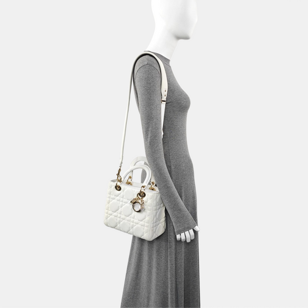 Lady D-Lite Mediano Tejido Acolchado Blanco