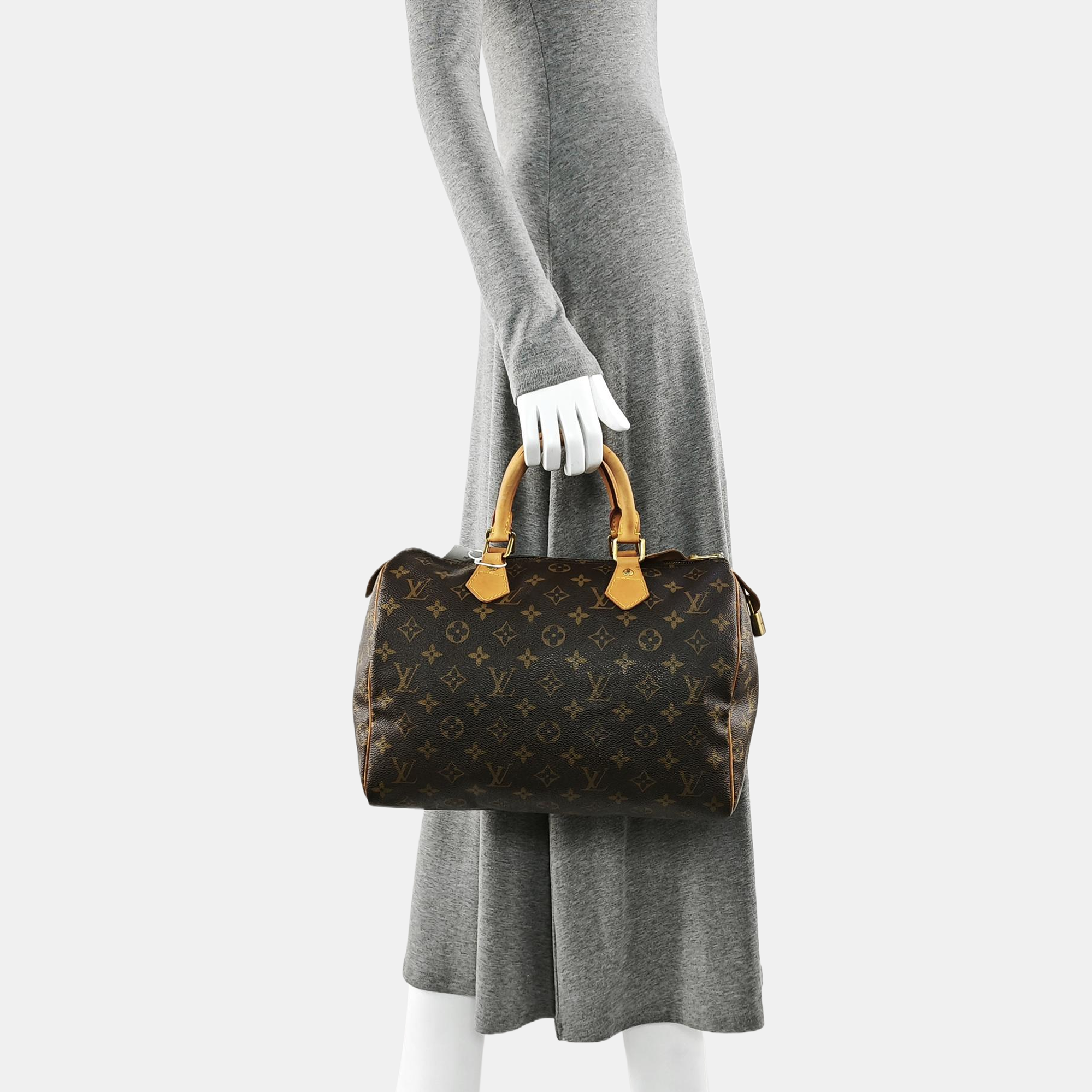 SPEEDY 30 Monogram Coated Canvas Brown
