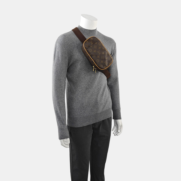 GANGE Monogram Coated Canvas Brown