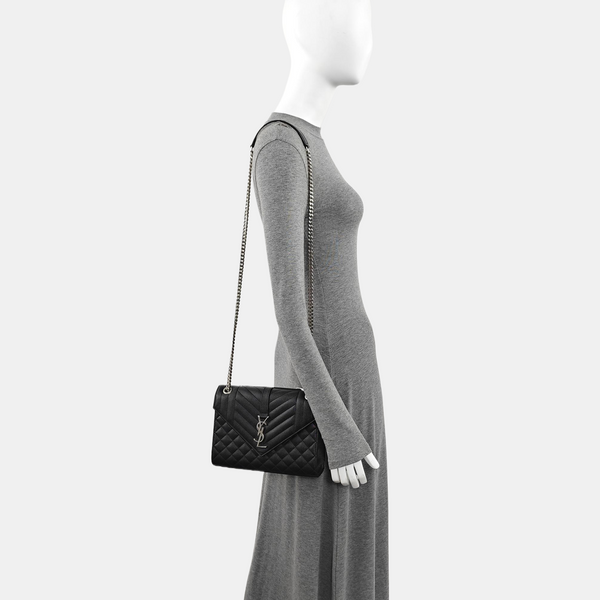 ENVELOPE Medium Quilted Calfskin Black
