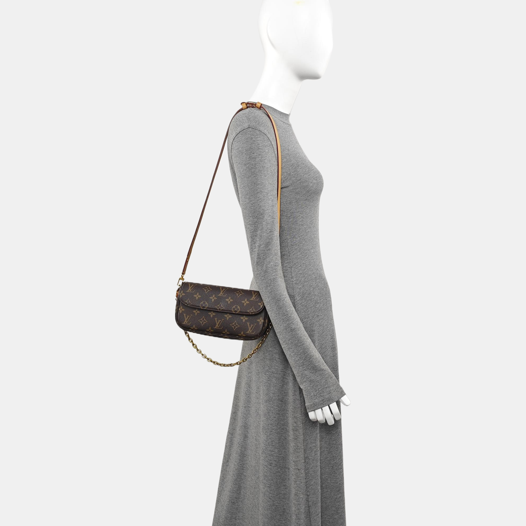 IVY Monogram Coated Canvas Brown