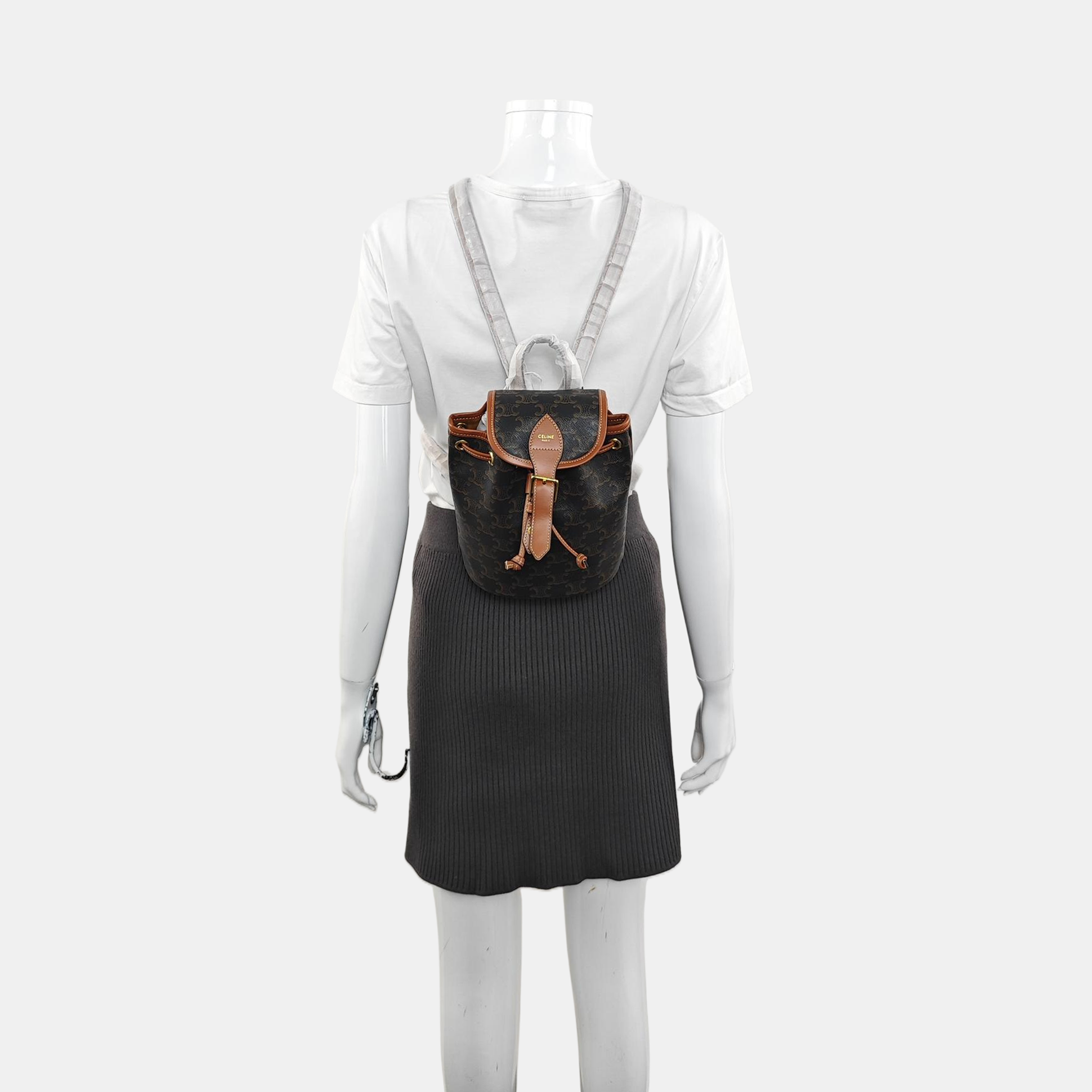 TRIOMPHE Mini Coated Canvas Brown