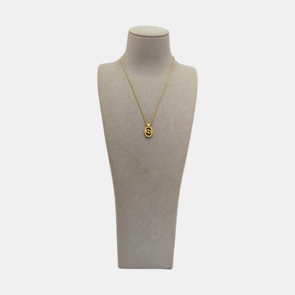 Petit CD Metal Gold Necklace