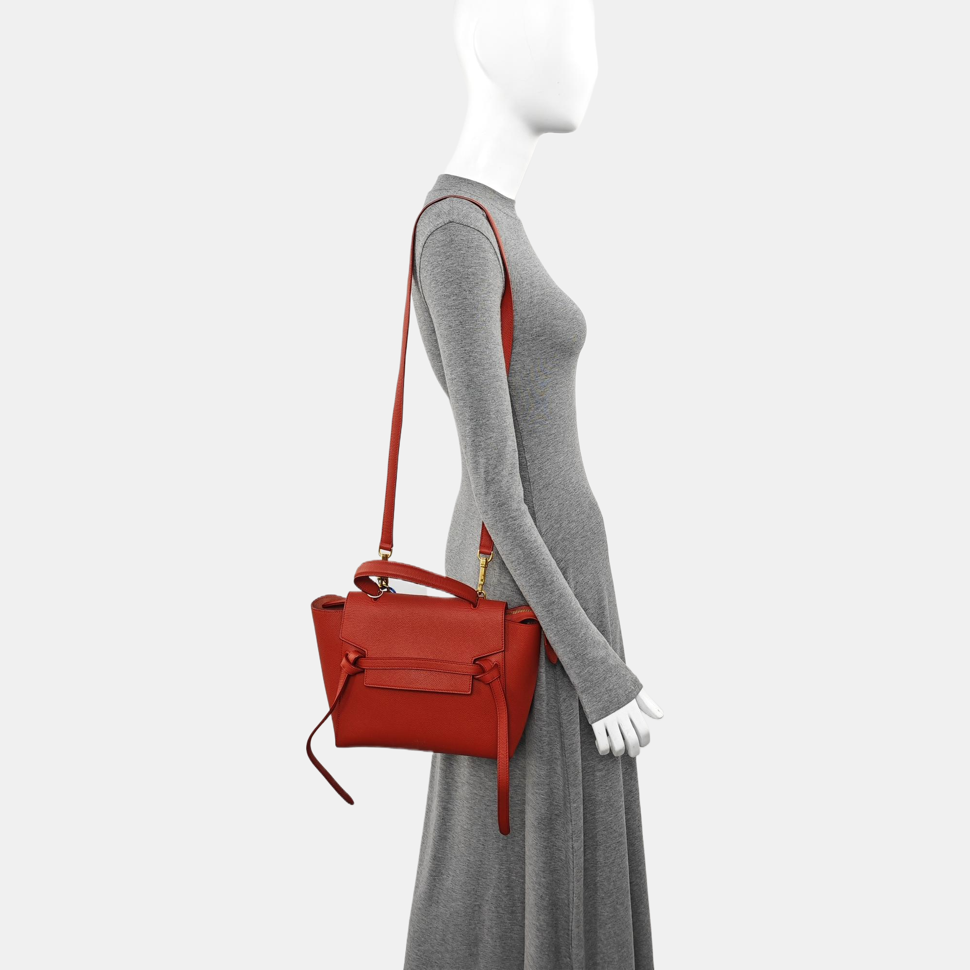 BELT Micro Calfskin Red