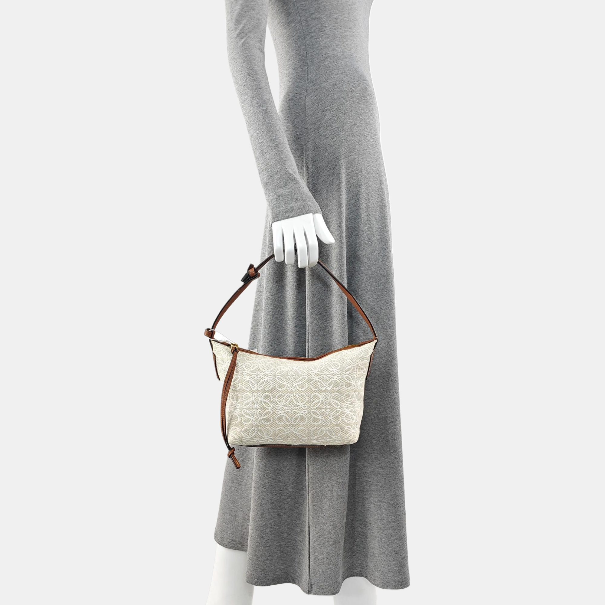 Monogram Canvas Shoulder Bag Beige