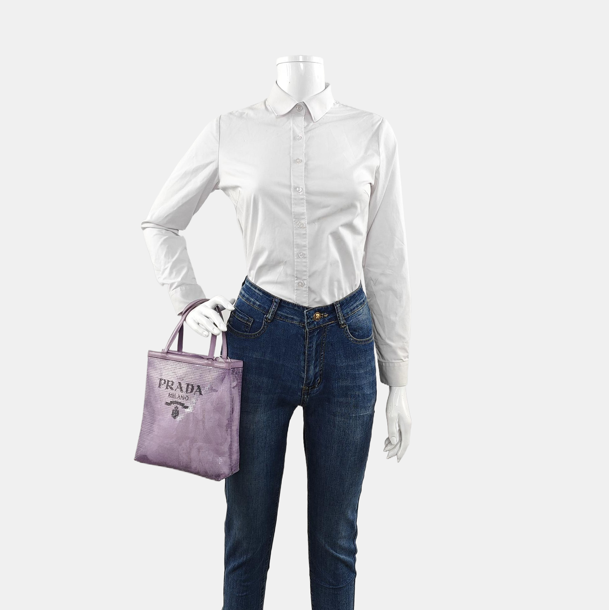 Special Material Tote Bag Purple