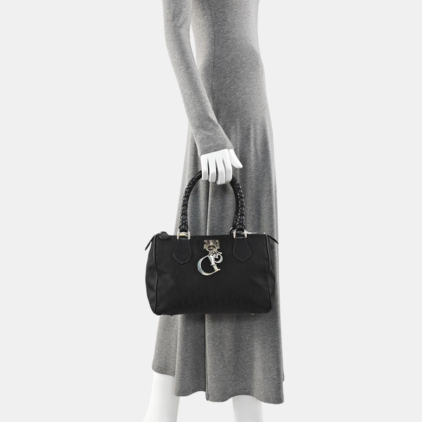 Canvas Top Handle Bag Black