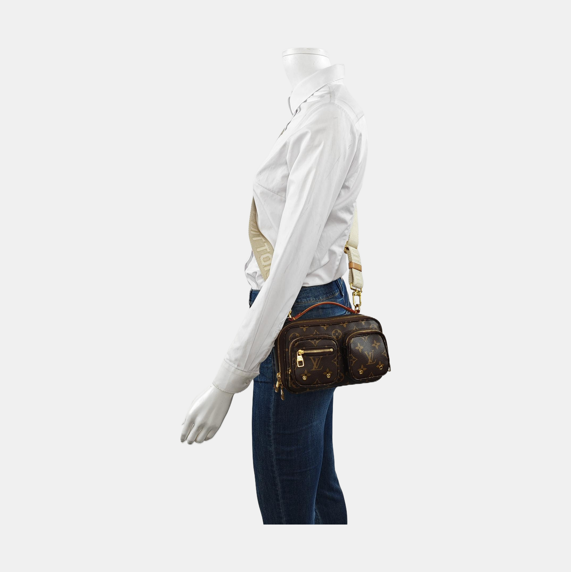 UTILITY Monogram Coated Canvas Brown