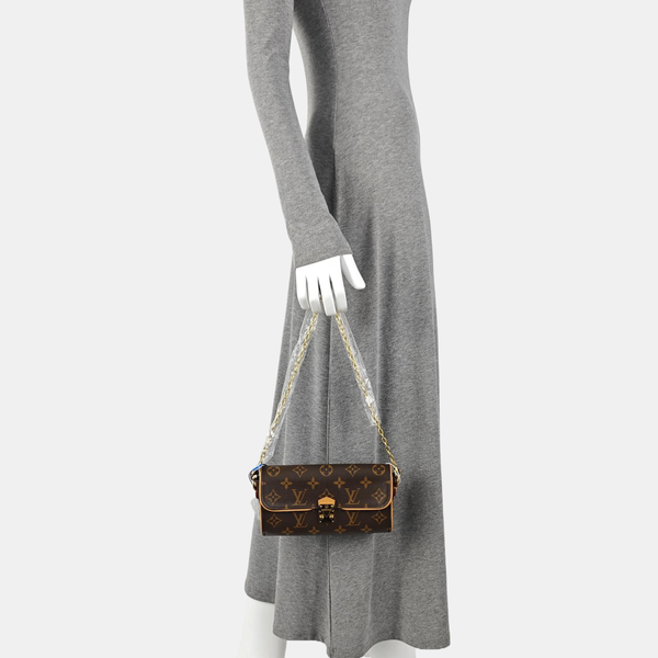 Pochette Camille Monogram Coated Canvas Brown