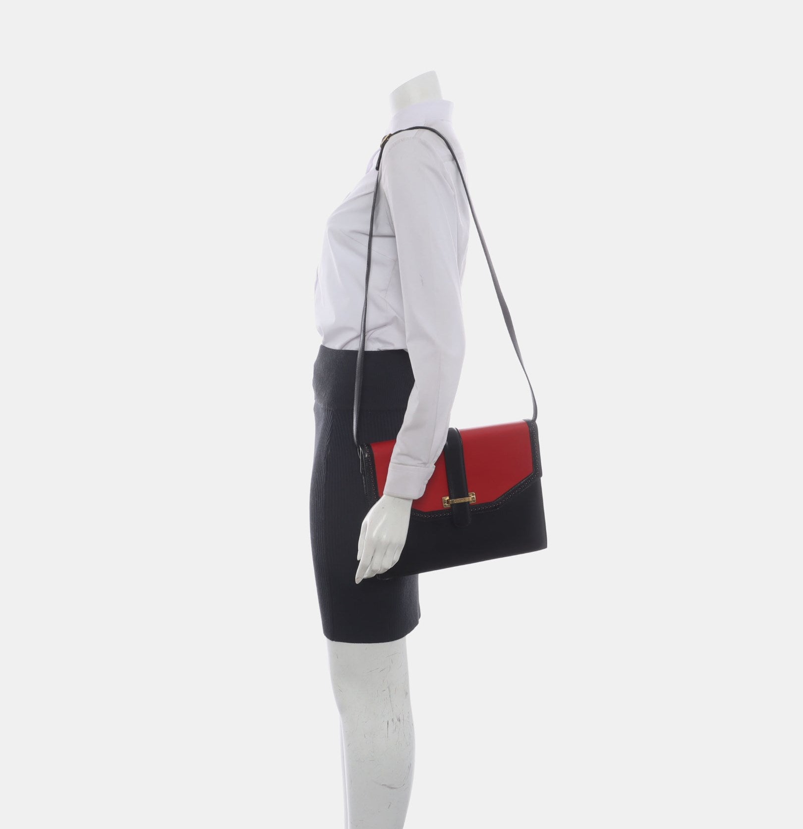 Leather Shoulder Bag Black