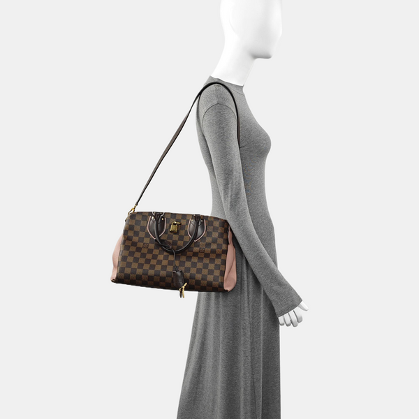 NORMANDY Damier Ebene Coated Canvas Brown