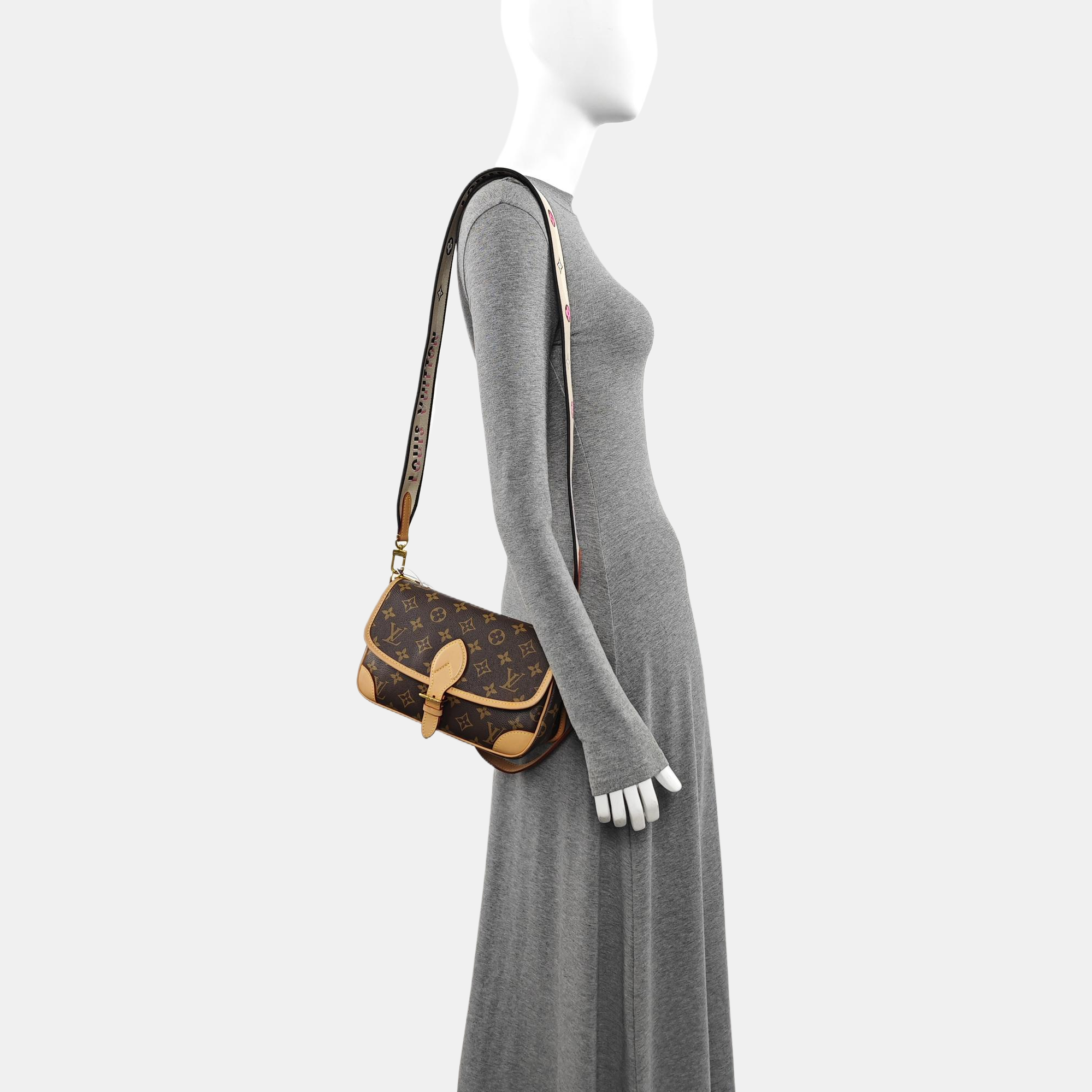 DIANE Monogram Coated Canvas Brown
