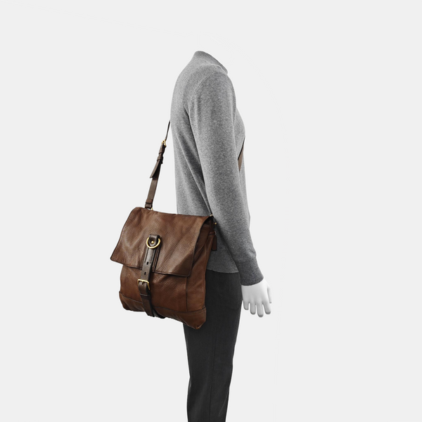 Calfskin Shoulder Bag Brown