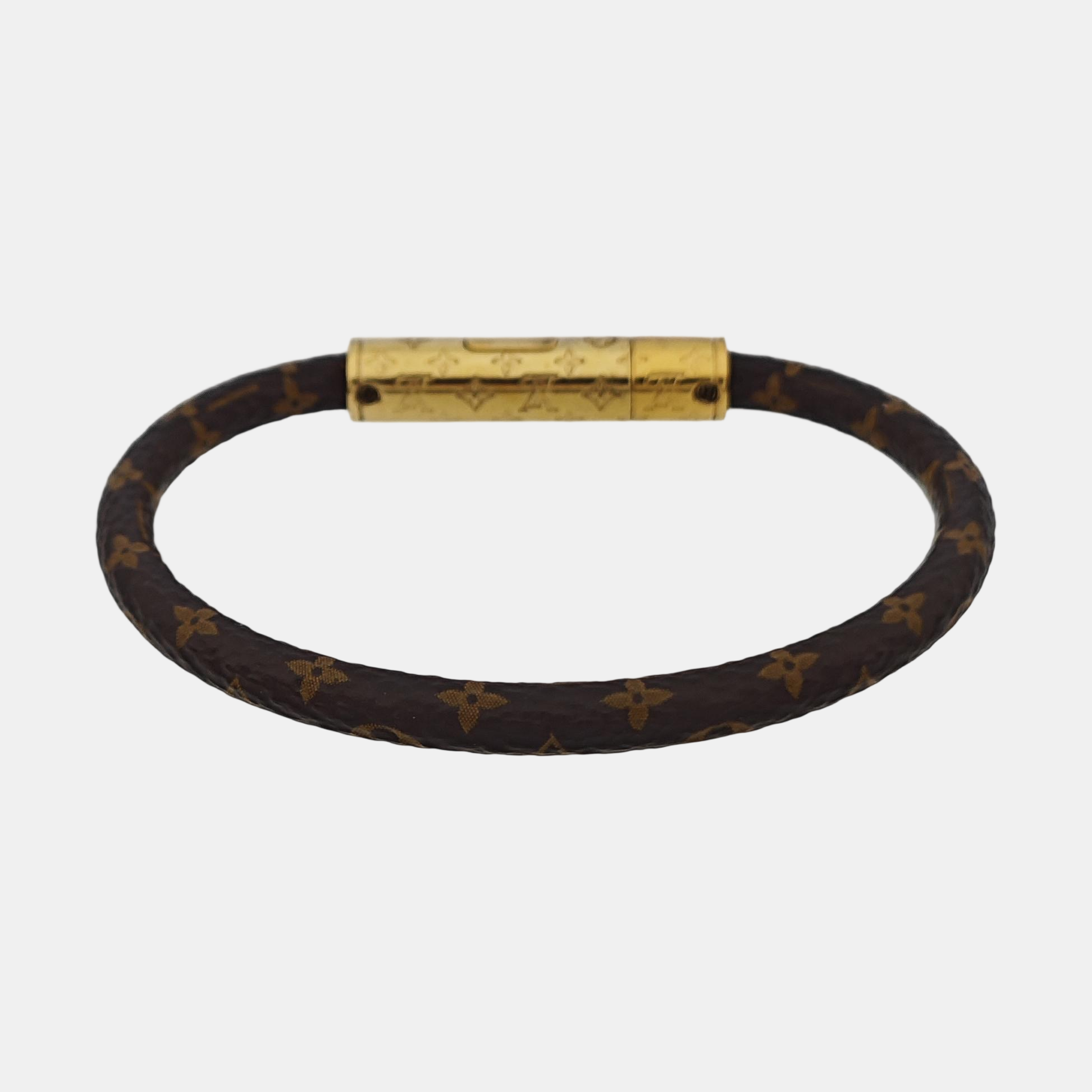 CONFIDENTIEL Coated Canvas Brown Bangle