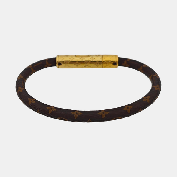 CONFIDENTIEL Coated Canvas Brown Bangle