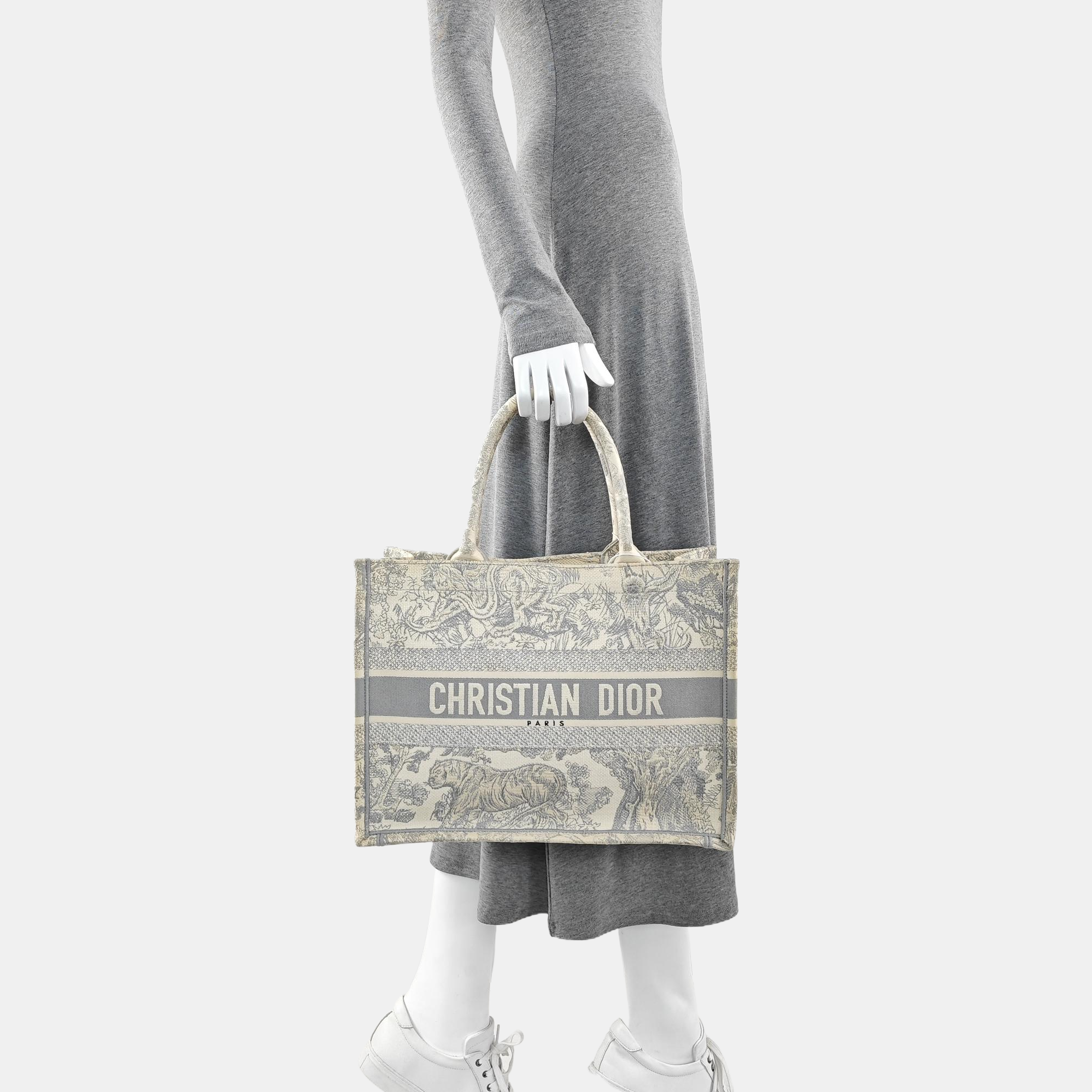Book Tote Medium Fabric Gray