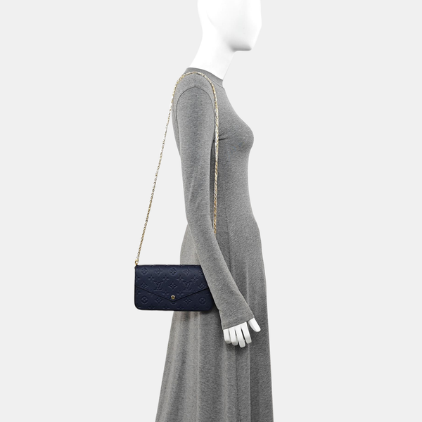 FÉLICIE Monogram Calfskin Blue