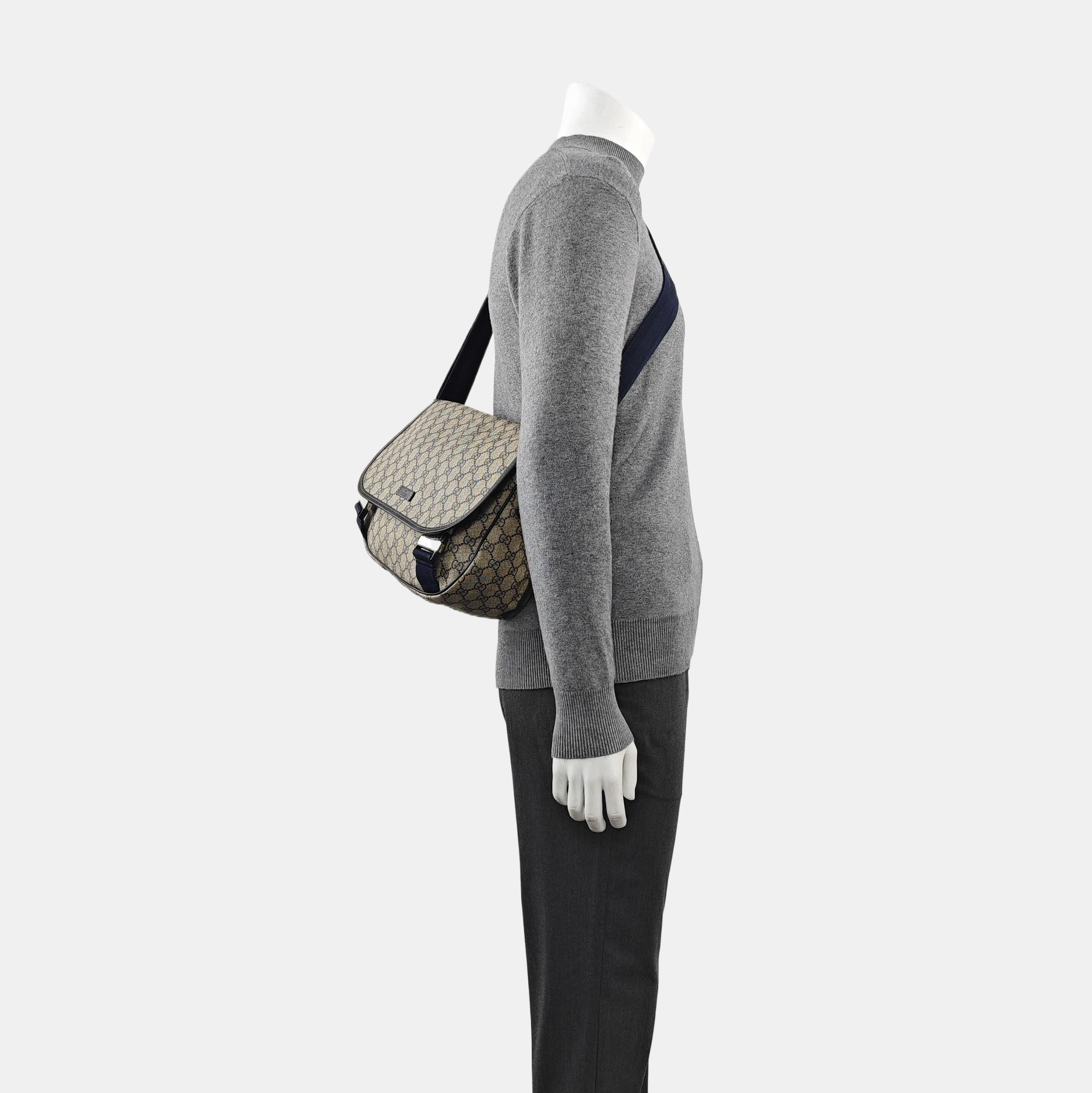 Monogram Coated Canvas Shoulder Bag Beige