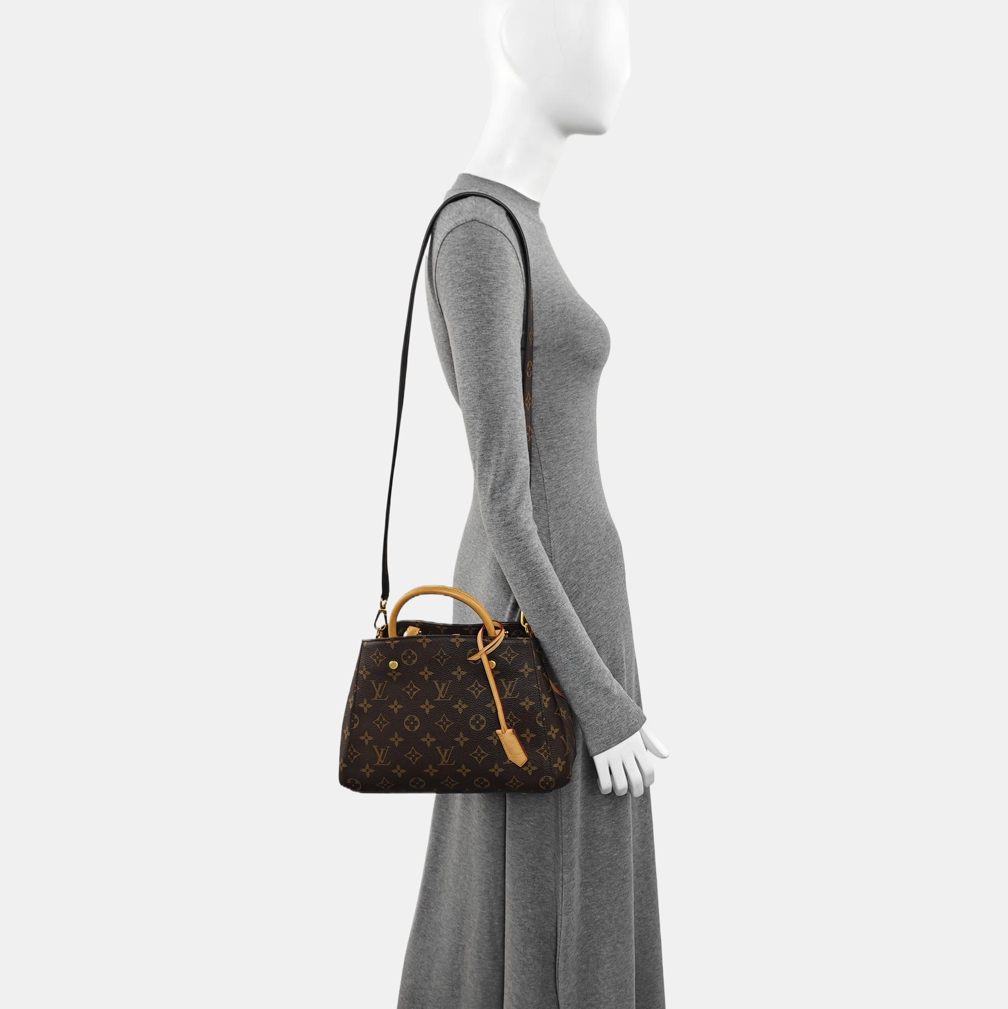 MONTAIGNE Monogram Coated Canvas Brown