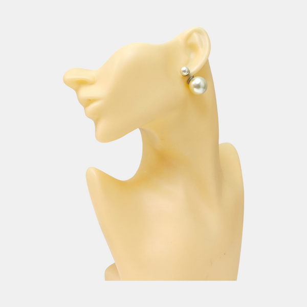 Dior Tribales Metal White Stud Earrings