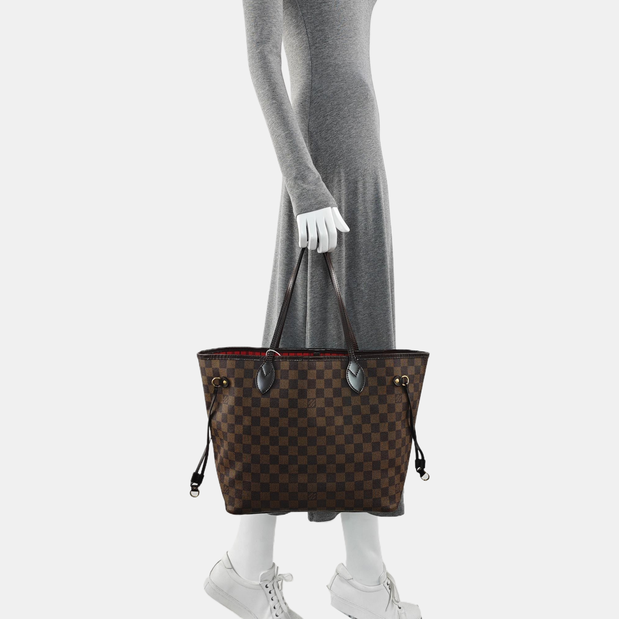 NEVERFULL MM Damier Ebene Coated Canvas Brown