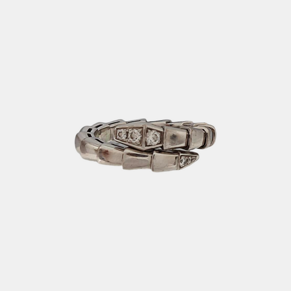 SERPENTI 18k White Gold Silver Ring EU 49