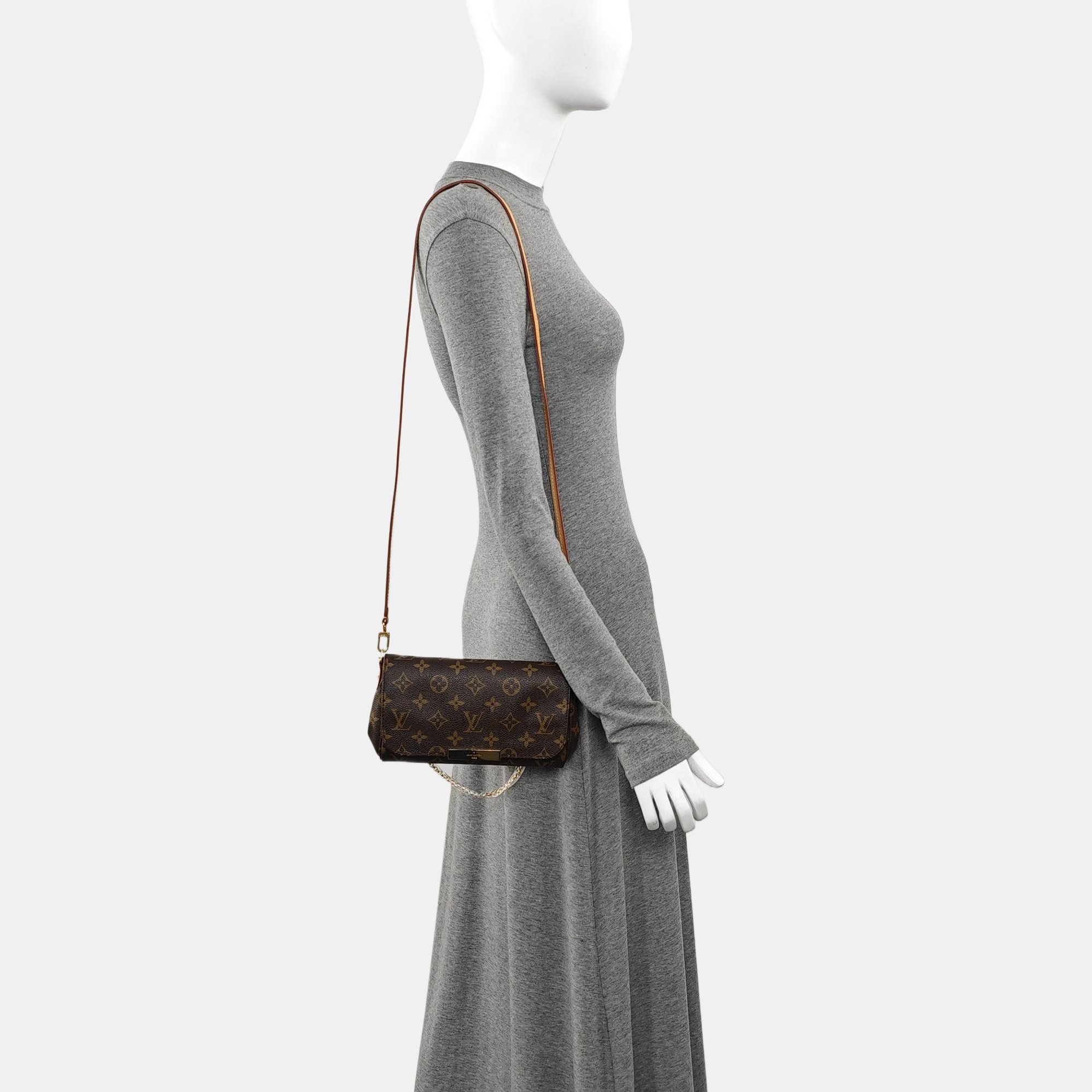 FAVORITE PM Monogram Coated Canvas Brown