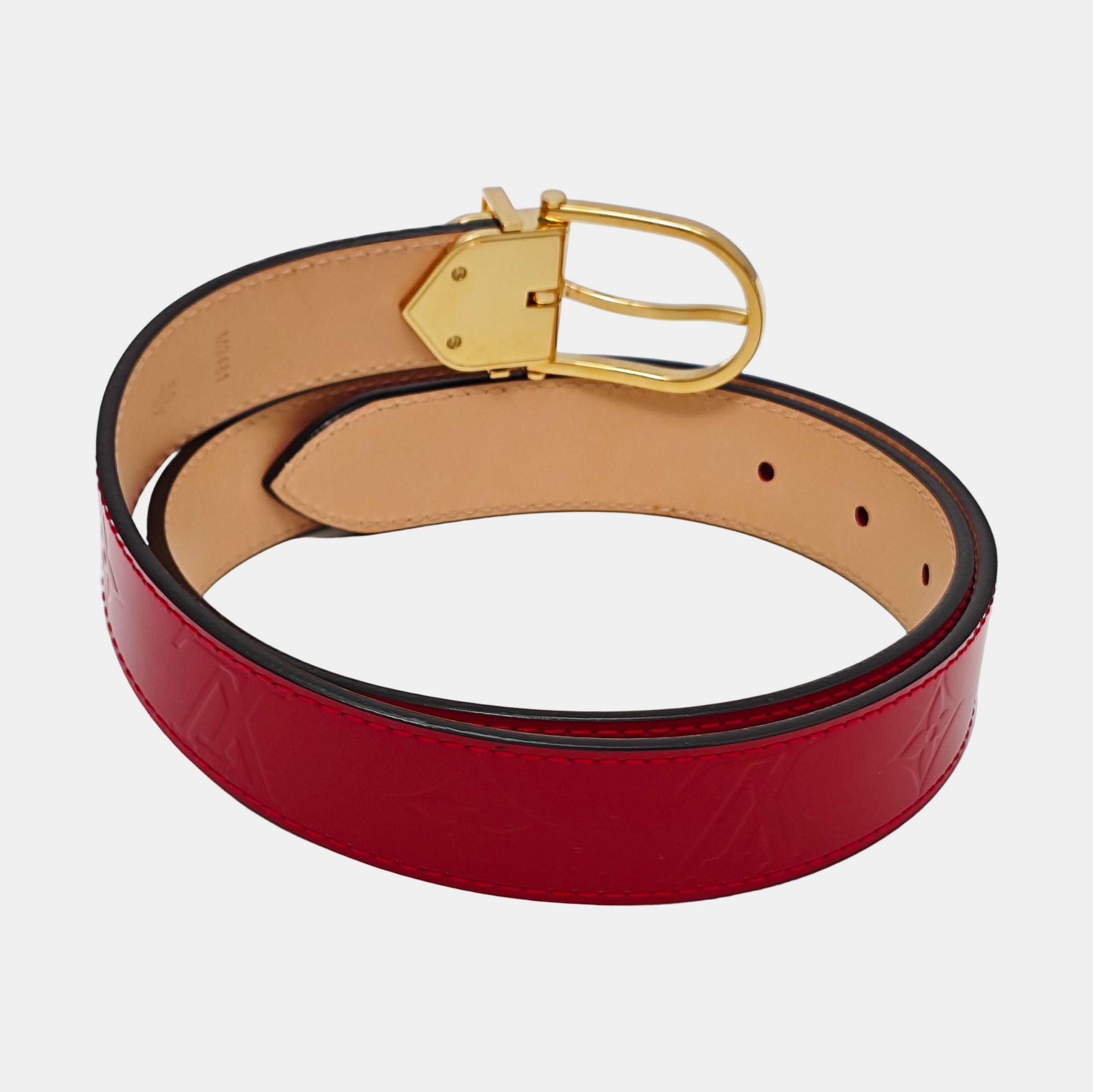 Leather Belt Red