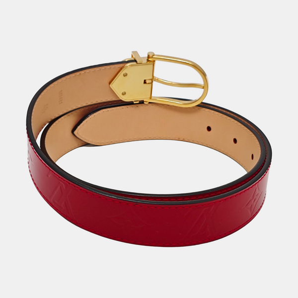 Leather Belt Red